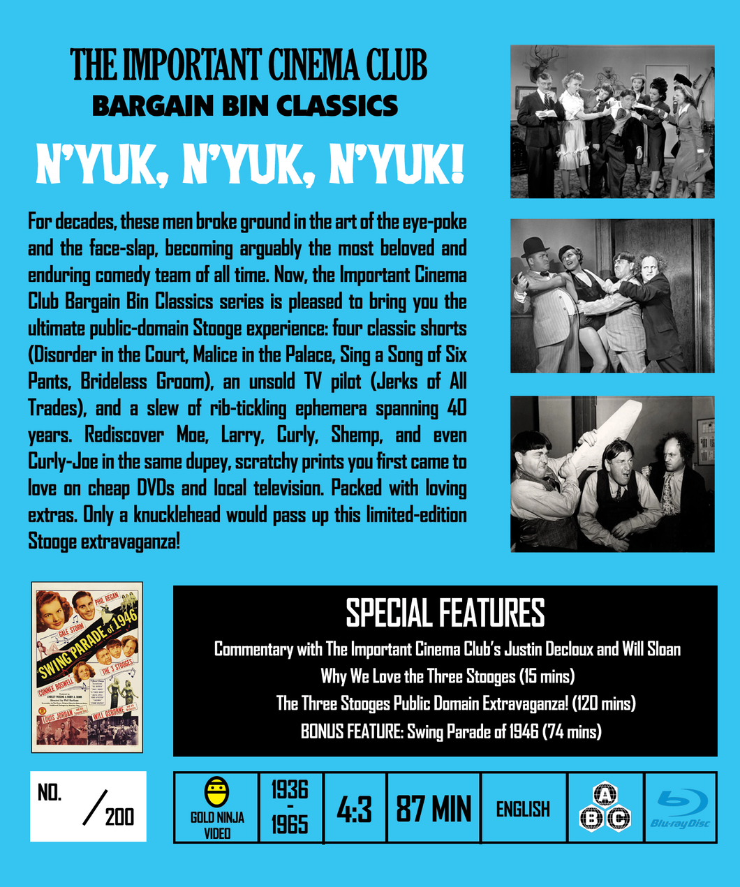 Blu-ray: The Three Stooges in Public Do-Mania – Gold Ninja Video